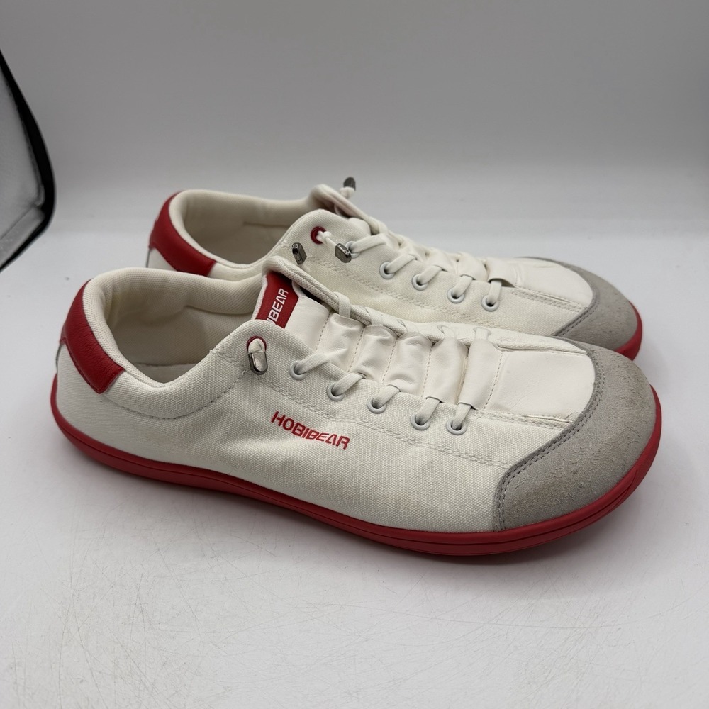 Hobibear Barefoot Minimalist Shoes Mens Size EU 46 US 13 White/Red Slip On Water